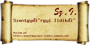Szentgyörgyi Ildikó névjegykártya