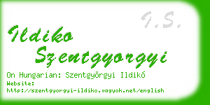 ildiko szentgyorgyi business card