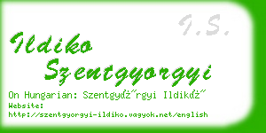 ildiko szentgyorgyi business card